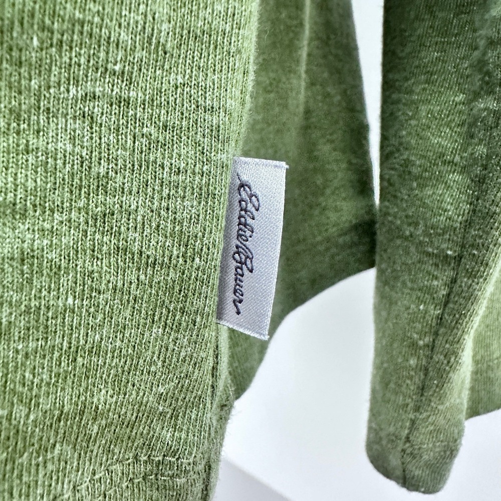 Eddie Bauer Women's XL Long Sleeve V-Neck Tee Olive Green - Picture 3 of 5